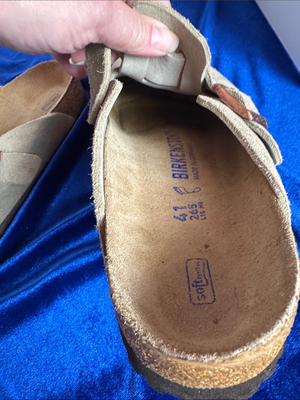 Birkenstock Boston Suede Clogs in Taupe - Picture 6 of 7
